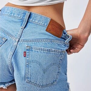 Levi's 501 Original Light Blue Denim Cutoff Shorts